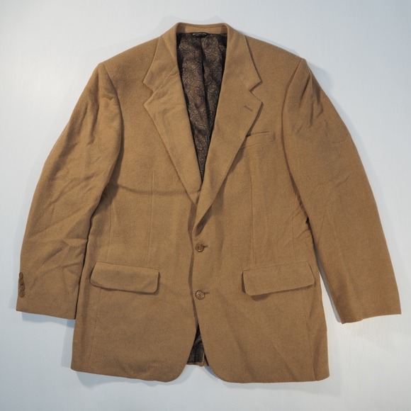 Bill Blass Select Other - Vintage Bill Blass Blazer Mens 44 Camel Hair Two Button Sport Coat Single Vent